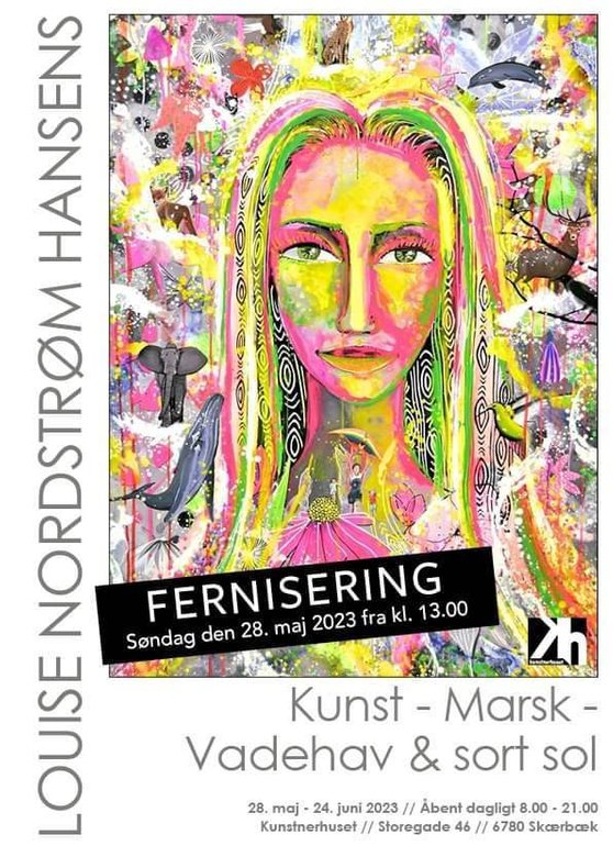 iseart Louise Nordstrøm Hansen Fernisering unikke malerier kunstnerhuset i skærbæk